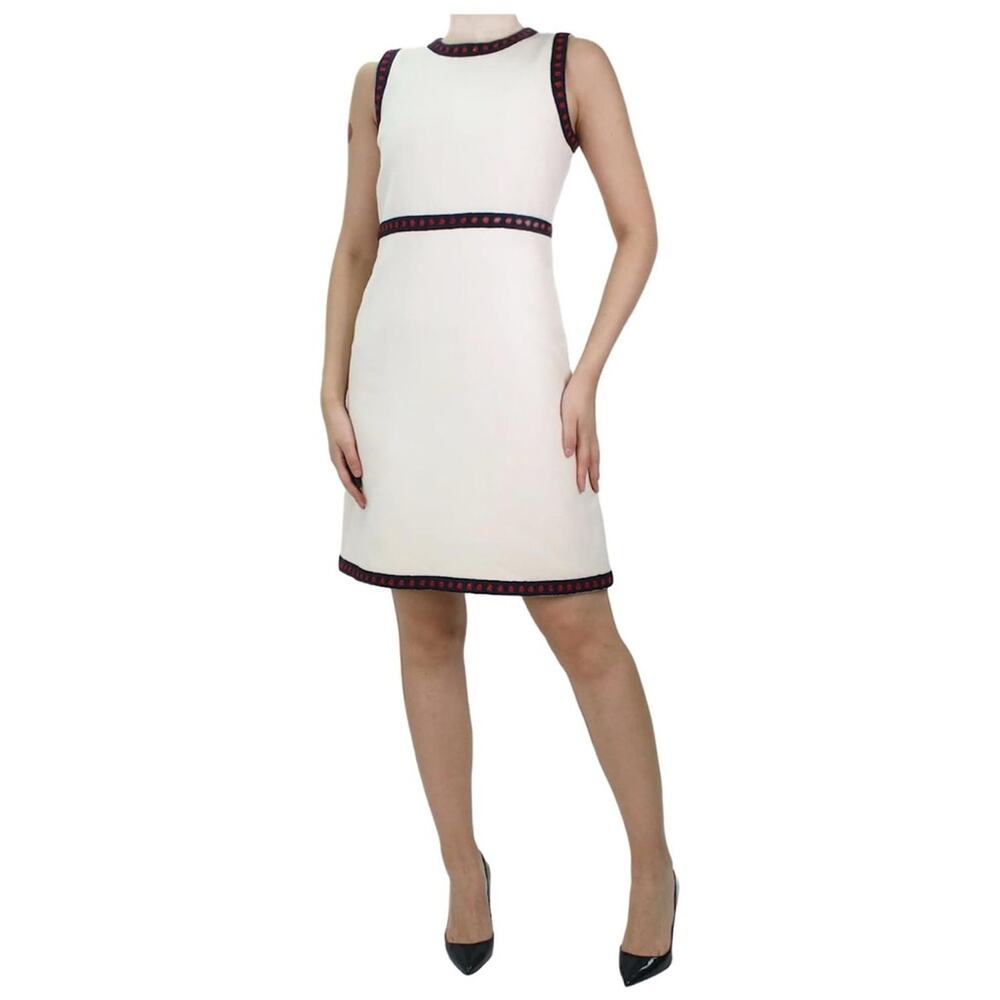 Gucci Cream Sleeveless Dress with Piping Size:M